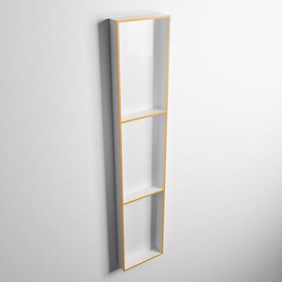 MONDIAZ EASY Nis 149,5x29,5cm in solid surface kleur Ocher | Talc. 3 vakken geschikt voor in- of opbouw MONDIAZ EASY Nis 149,5x29,5cm in solid surface kleur Ocher | Talc. 3 vakken geschikt voor in- of opbouw