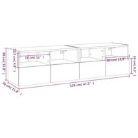 Tv-wandmeubels 2 st 60x30x30 cm bewerkt hout gerookt eikenkleur - thumbnail