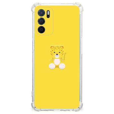 OPPO A16 | A16s | A54s Stevig | Bumper Hoesje | Baby Leopard OPPO A16 | A16s | A54s Stevig | Bumper Hoesje | Baby Leopard