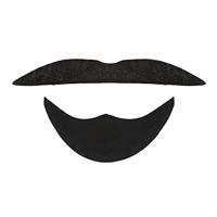 Baard en snor zwart Arabier - thumbnail