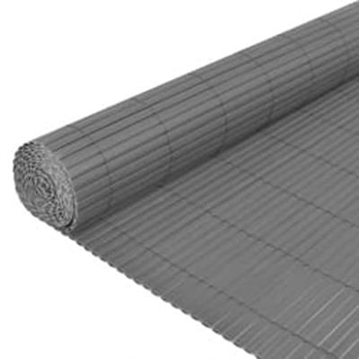 Tuinafscheiding dubbelzijdig 110x500 cm grijs - thumbnail