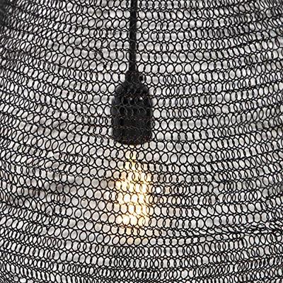 QAZQA Oosterse hanglamp zwart 45 cm - Nidum L