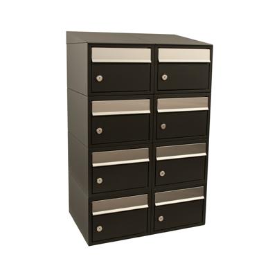 Stoer! Brickset 2-Breed, 4-Hoog Met Dak Zwart - 40215070_2x4d