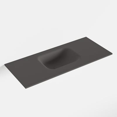 MONDIAZ LEX Dark_grey solid surface inleg wastafel voor toiletmeubel 70cm. Positie wasbak midden
