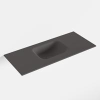 MONDIAZ LEX Dark_grey solid surface inleg wastafel voor toiletmeubel 70cm. Positie wasbak midden - thumbnail