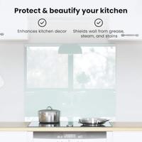 VidaXL Keuken achterwand wit 70 x 60 cm gehard glas - thumbnail