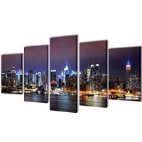 VidaXL Canvas muurdruk set kleurrijke new york skyline 100 x 50 cm - thumbnail