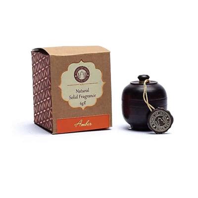 Geurcrème Amber in Rozenhout Potje - 6g