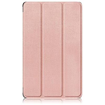 Lunso - Lenovo Tab M8 Gen 4 (8 inch) - Tri-Fold Bookcase hoes - Rose Goud Lunso - Lenovo Tab M8 Gen 4 (8 inch) - Tri-Fold Bookcase hoes - Rose Goud