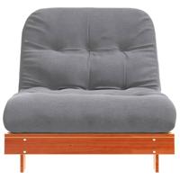 Futon slaapbank met matras 80x206x11 cm grenenhout wasbruin - thumbnail