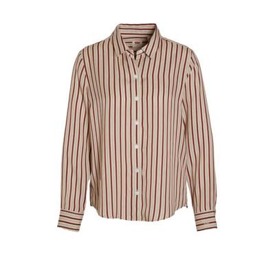 Levi's gestreepte blouse THE CLASSIC SHIRT bruin/rood Levi's gestreepte blouse THE CLASSIC SHIRT bruin/rood