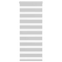 Zebra rolgordijn 60x100 cm stofbreedte 55,9 cm lichtgrijs - thumbnail