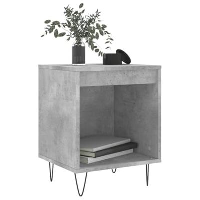 Nachtkastjes 2 st 40x35x50 cm bewerkt hout betongrijs Nachtkastjes 2 st 40x35x50 cm bewerkt hout betongrijs