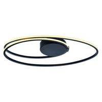 Freelight Plafondlamp Ophelia zwart ovaal klein - thumbnail