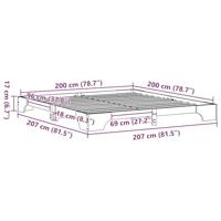 Bedframe Naturel 200 x 200 cm Massief grenenhout - thumbnail