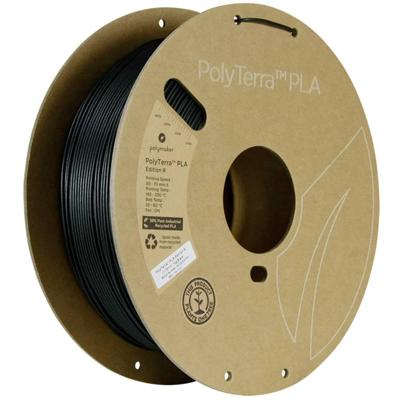 Polymaker PA11001 6938936713043 Filament PLA kunststof, PLA mat Mat, Gerecycled PLA 1.75 mm 1000 g Zwart PolyTerra™ Edition-R 1 stuk(s)