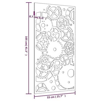 VidaXL Wanddecoratie tuin tandwielontwerp 105x55 cm cortenstaal