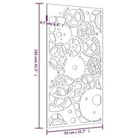 VidaXL Wanddecoratie tuin tandwielontwerp 105x55 cm cortenstaal - thumbnail
