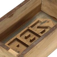 VidaXL Dienblad 4 pcs bruin 57 x 15 x 9 cm massief gerecycled hout - thumbnail