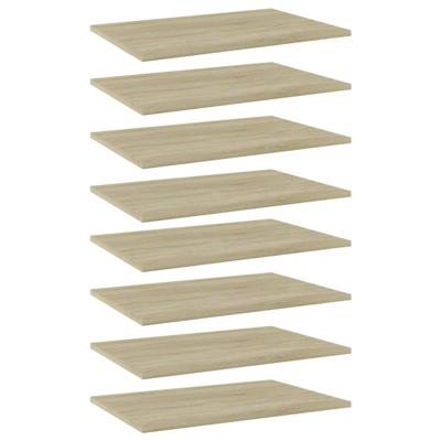 VidaXL Wandschappen 8 st 60x40x1,5 cm spaanplaat sonoma eikenkleurig VidaXL Wandschappen 8 st 60x40x1,5 cm spaanplaat sonoma eikenkleurig