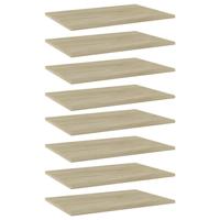 VidaXL Wandschappen 8 st 60x40x1,5 cm spaanplaat sonoma eikenkleurig - thumbnail
