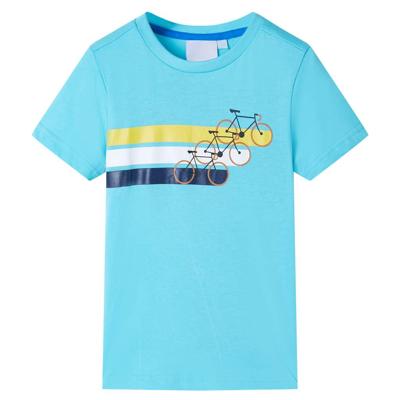 Kindershirt met korte mouwen 140 zeeblauw Kindershirt met korte mouwen 140 zeeblauw