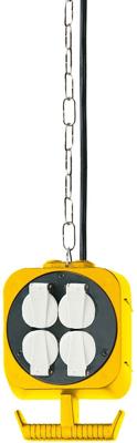Brennenstuhl 1151760 power uitbreiding 5 m 2 AC-uitgang(en) Zwart, Wit, Geel