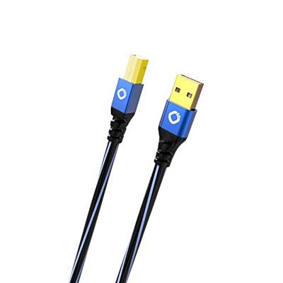 Oehlbach USB-kabel USB 2.0 USB-A stekker, USB-B stekker 10.00 m Blauw Vergulde steekcontacten 9346 Oehlbach USB-kabel USB 2.0 USB-A stekker, USB-B stekker 10.00 m Blauw Vergulde steekcontacten 9346