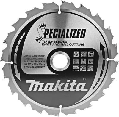 Makita Accessoires Cirkelzaagblad TipE 235x30x2.3 16T 23g - B-09379 Makita Accessoires Cirkelzaagblad TipE 235x30x2.3 16T 23g - B-09379