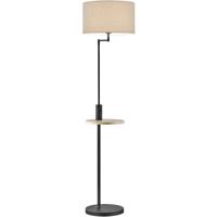 Trio LeeslampClaas Table zwart met houtbruin en grijs - 400400132 - thumbnail
