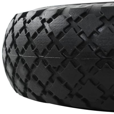VidaXL Steekwagenwielen 3,00-4 (260x85) massief pu 4 st