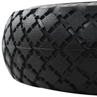 VidaXL Steekwagenwielen 3,00-4 (260x85) massief pu 4 st - thumbnail