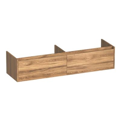 Brauer Embrace - Onderkast - 160 cm - met 2 Softclose Lades Greeploos en 2 Sifon Uitsparingen - Honey