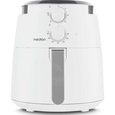 Heteluchtfriteuse - MEDION - MD13020 - Airfryer - 1500 watt - 60 min timer - Tot 200°C - 4,7 L - Wit