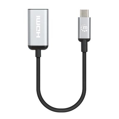 Manhattan USB 2.0 Adapter [1x USB-C stekker - 1x HDMI-bus] 4K@60Hz USB-C to HDMI-Adapter 15 cm