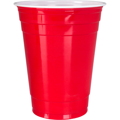 Partycup | PP | reusable | 400ml | 16oz | rood | 1000 stuks