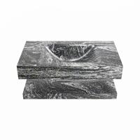 MONDIAZ ALAN-DLUX 80cm planchet Lava. Vrijhangende wastafel CLOUD midden zonder kraangat, kleur Lava. - thumbnail