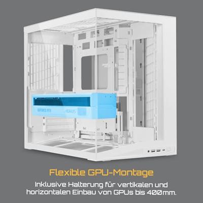 Lian Li O11 Dynamic Mini V2 Mini-tower Behuizing, Gaming-behuizing, PC-behuizing Wit Lian Li O11 Dynamic Mini V2 Mini-tower Behuizing, Gaming-behuizing, PC-behuizing Wit