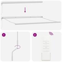 Luifel uittrekbaar 5x3 m stof en aluminium antraciet en wit - thumbnail