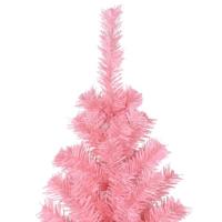 VidaXL Kunstkerstboom met standaard 240 cm pvc roze - thumbnail