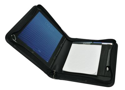 DESQ Conferentiemap met kladblok en tabletstandaard A5 zwart DESQ Conferentiemap met kladblok en tabletstandaard A5 zwart