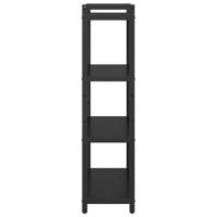 Boekenkast Zwart eiken 80 x 30 x 118 cm Bewerkt hout - thumbnail