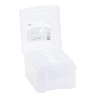Vaessen Creative • opbergbox met 6 cassettes transparant