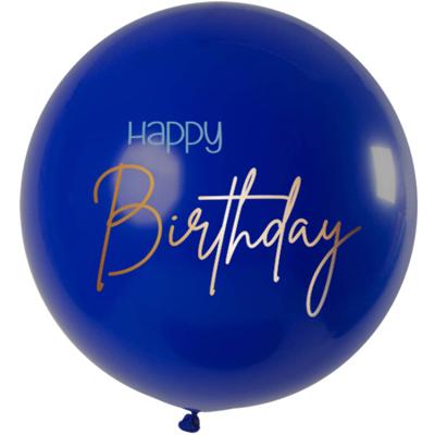 XL Ballon Happy Birthday Elegant True Blue Premium - 80cm