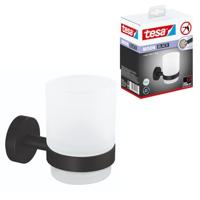 tesa 40566-00000-00 MOON BLACK Tandenborstelbeker Lijm Zwart (mat), Glas gesatineerd - thumbnail