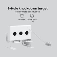 VidaXL Biathlon knockdown doel wit 18 x 14,5 x 16 cm staal - thumbnail