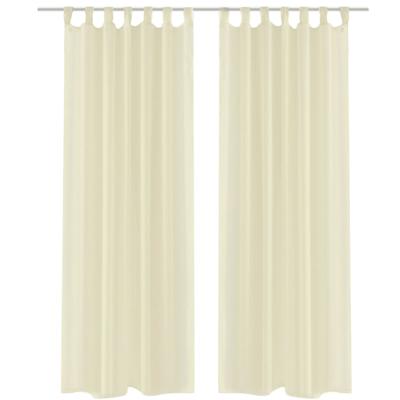 VidaXL Gordijn crème 140x245 cm (2 stuks)