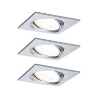 Paulmann 93456 Nova Inbouwlamp Set van 3 stuks LED LED 18 W Aluminium (gedraaid) - thumbnail