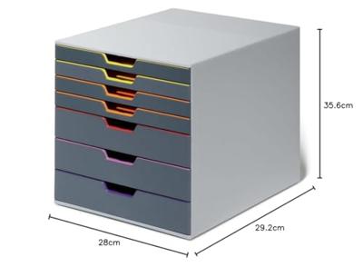 Durable VARICOLOR 7 - 7607 760727 Ladebox Grijs DIN A4, DIN C4, Folio, Letter Aantal lades: 7 - thumbnail
