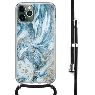 iPhone 11 Pro hoesje met koord - Crossbody - Marble Sea
